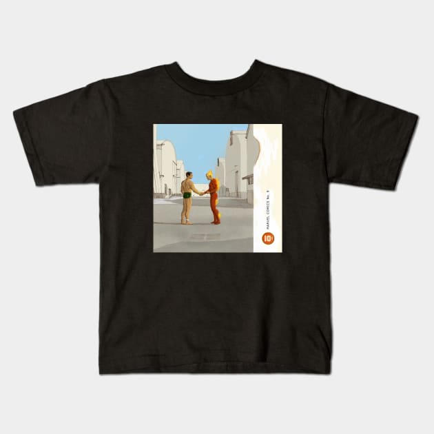 Submariner and Human Torch on Wish You Were Here Kids T-Shirt by thecountingtree